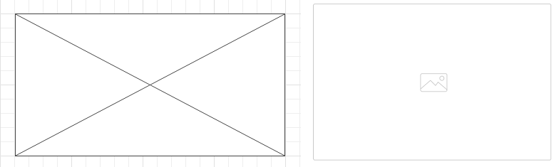 An example of what image blocks look like in wireframe conventions.